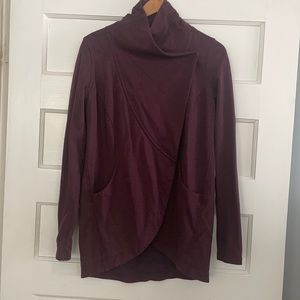 lululemon athletica Women's Draped Wrap Cardigan in Deep Plum